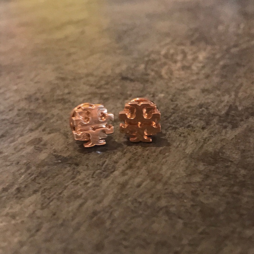 Tory Burch Rose Gold Stud Earrings